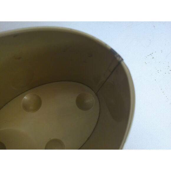 Vintage Floral Metal Canister Orange Pink Watercolor Abstract Storage Container - Picture 5 of 6